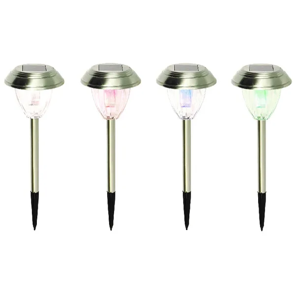 Pack 4 baliza solar inoxidable kitmat