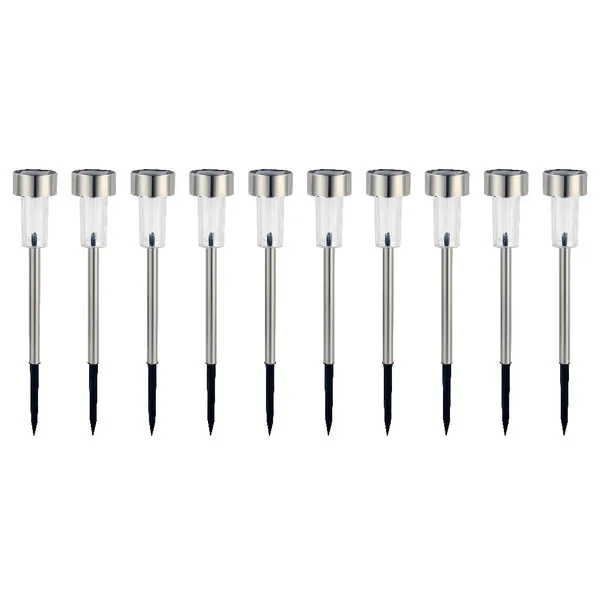 Pack 10 baliza solar inoxidable langley