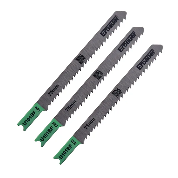 Hoja sierra de calar en u madera dura 3-30 mm erbauer 3 uds