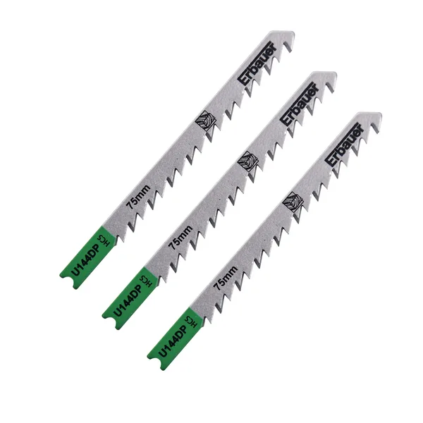 Hoja sierra de calar en u madera 5-50 mm erbauer 3 uds