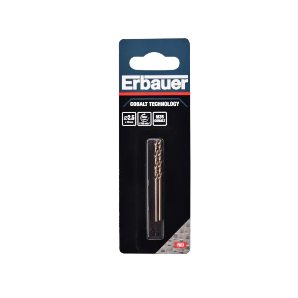 Broca metal m35 2,5x57 mm erbauer 2 uds