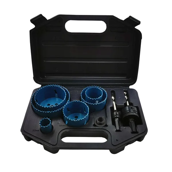 Juego brocas de corona bimetal erbauer