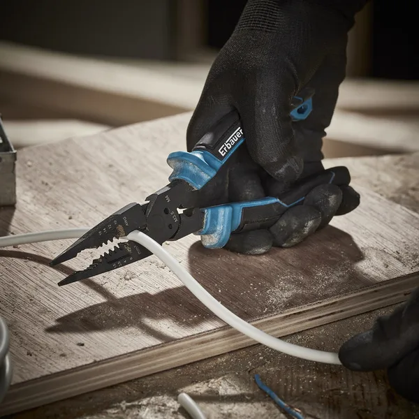 Alicate universal boca larga 200 mm erbauer