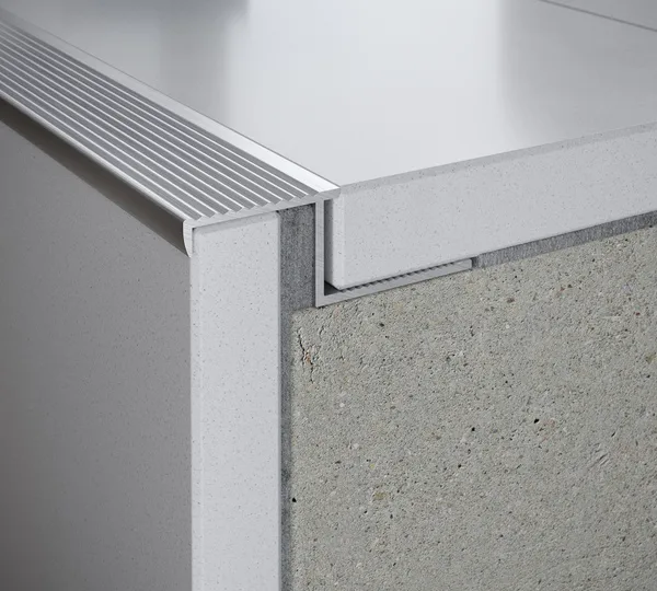 Perfil escalón recto aluminio 11 mm brenner