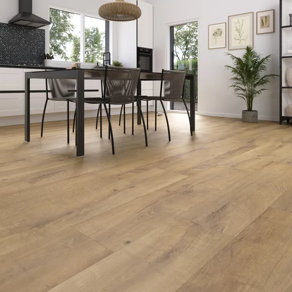 Suelo laminado feiticeira roble ac4 8mm cooke & lewis