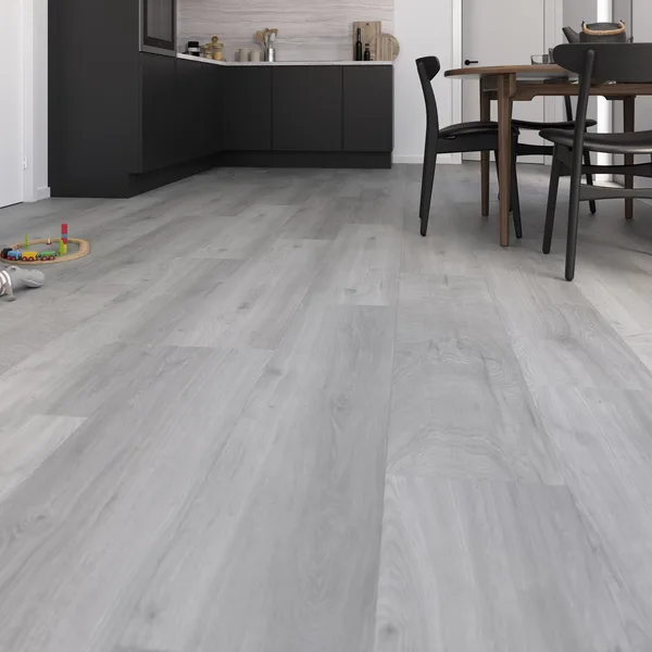 Suelo laminado roccapina ac4 8mm roble gris cooke & lewis