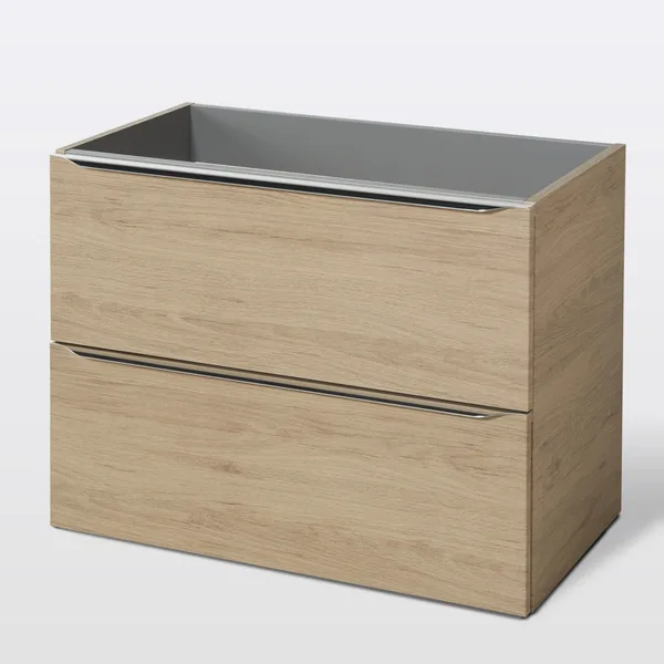 Mueble de baño suspendido idalie color roble 80x45cm