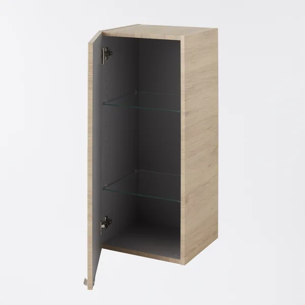 Mueble de baño auxiliar suspendido idalie color roble 90x40x36cm