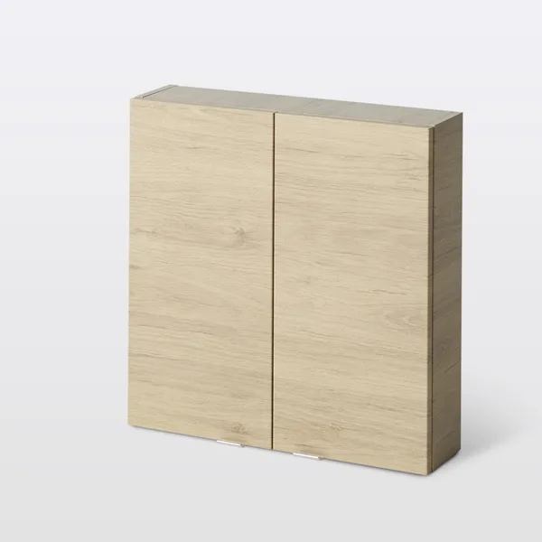 Mueble de baño auxiliar suspendido idalie color roble 60x60x15cm