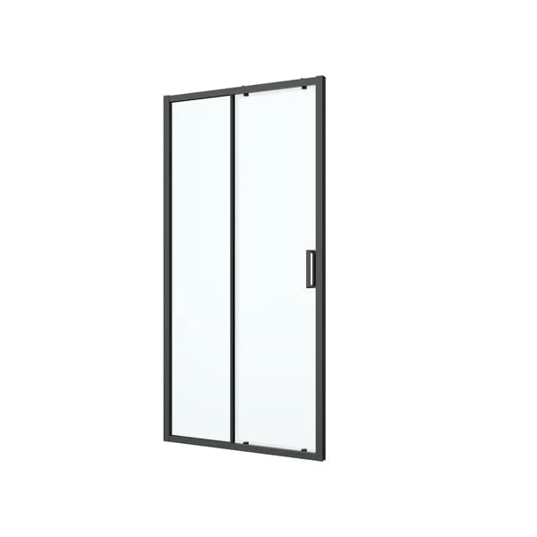 Mampara de ducha corredera calia negro 110 cm cooke & lewis