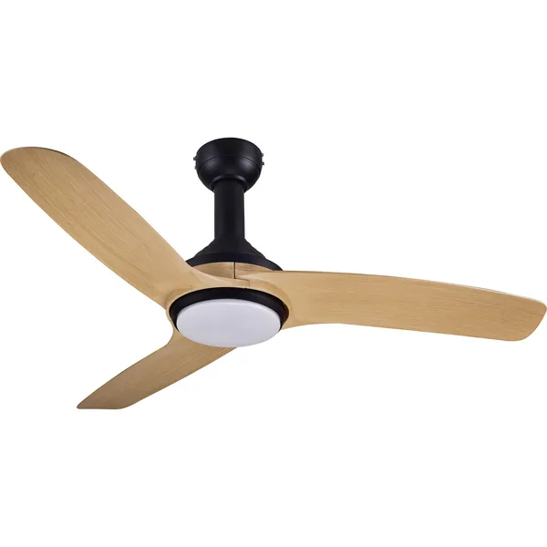 Ventilador de techo con luz hormias dc 3 aspas 132 cm madera