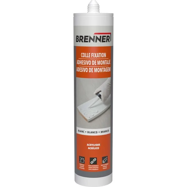 Adhesivo acrílico blanco 290 ml brenner