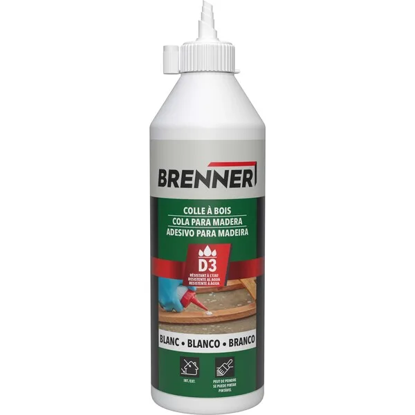 Adhesivo para madera blanco 500 ml brenner