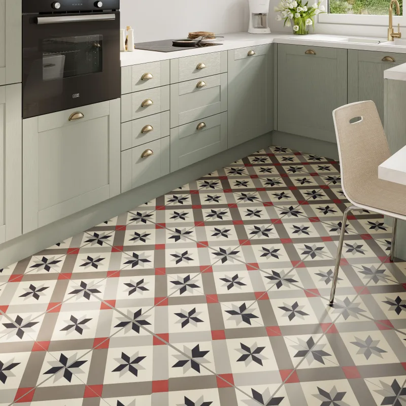 Lama vinílica click pvc eliza 4mm 30x60 mosaico