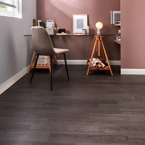 Suelo vinílico auto adhesivo pvc roble oscuro poprock