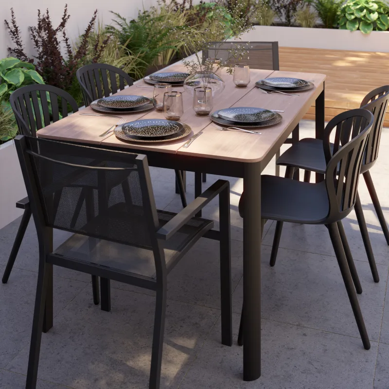 Mesa jardín thilia 150cm goodhome