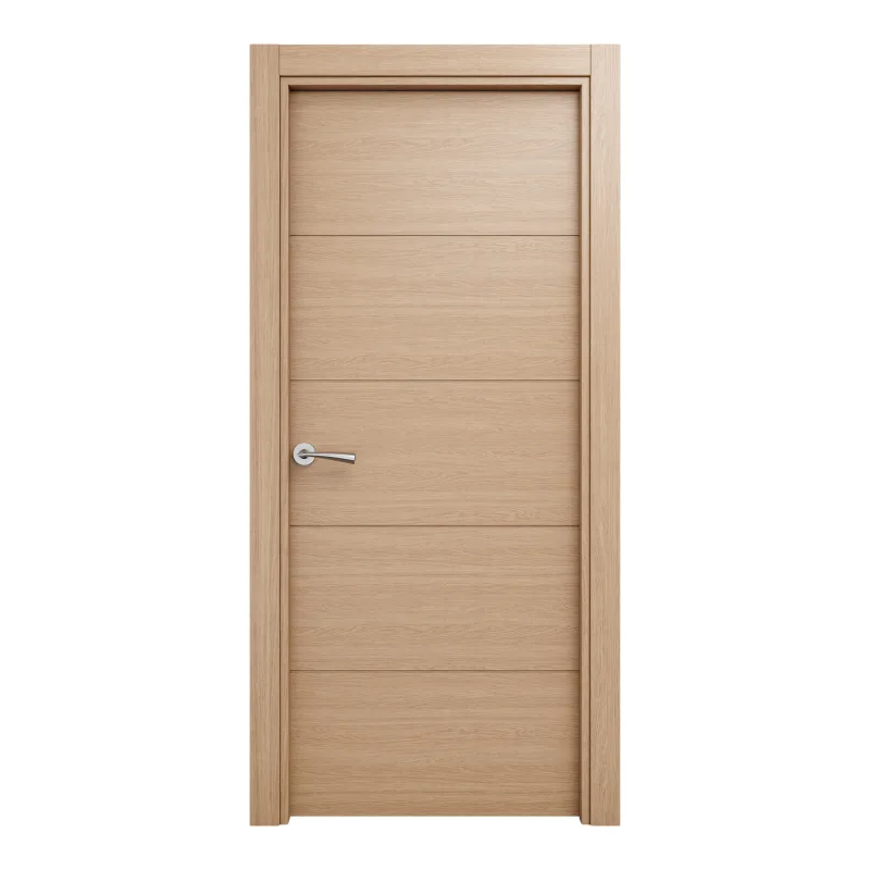 Puerta de interior maciza lacada garban roble miel 82,5cm derecha