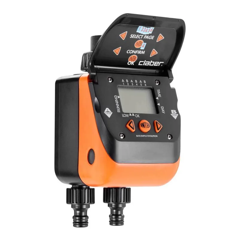 Programador riego automático 2 vías claber