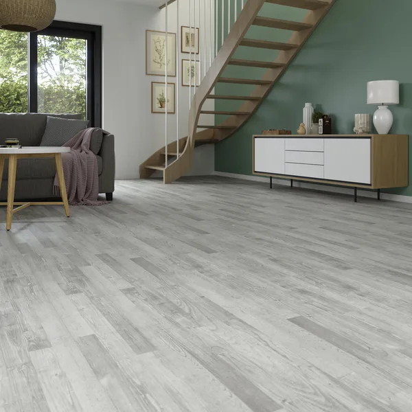 Suelo laminado ac5 roble gris 8 mm maracas cooke & lewis