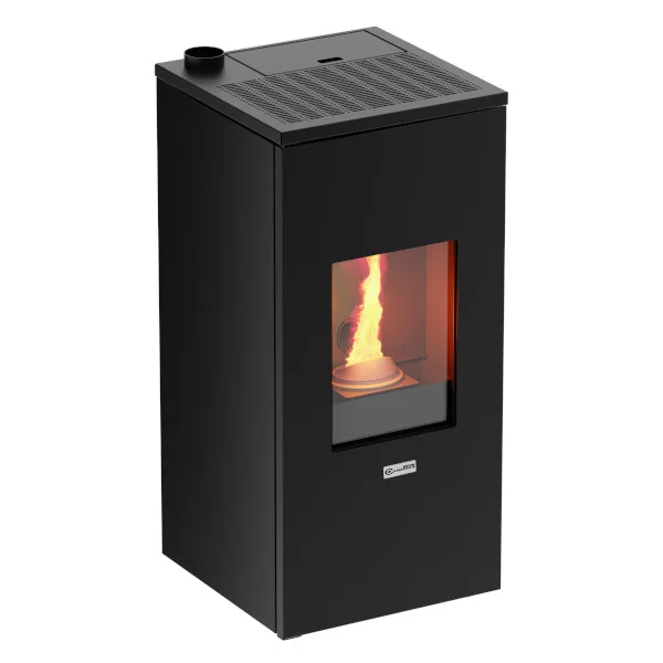 Estufa de pellet futura 12kw negro stove canadian