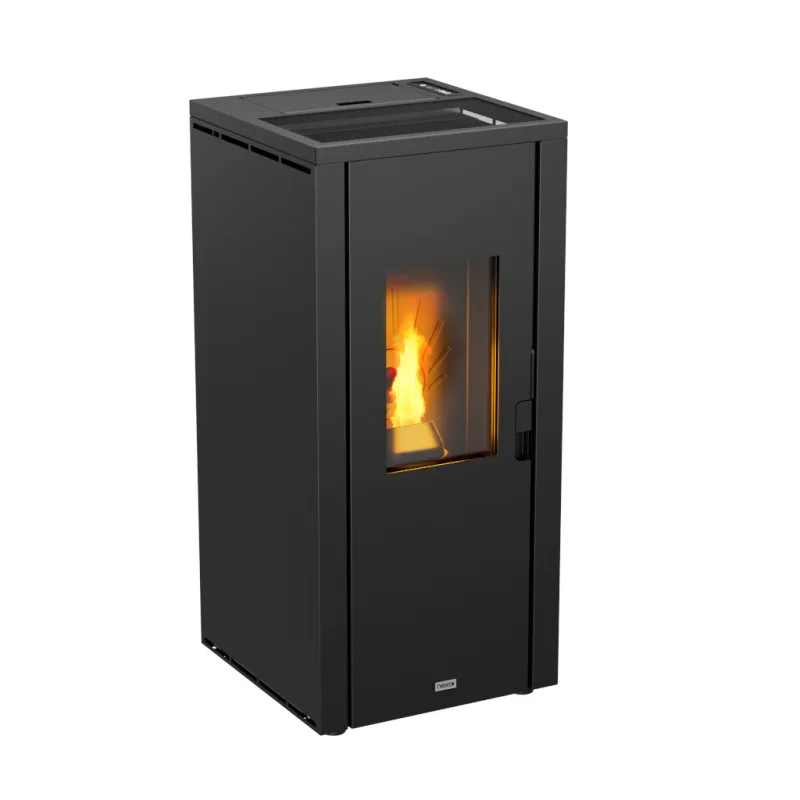 Estufa pellet hermética next 7kw negro stove canadian