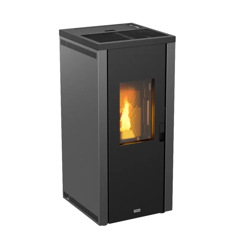 Estufa de pellet hermética next 9kw gris stove canadian