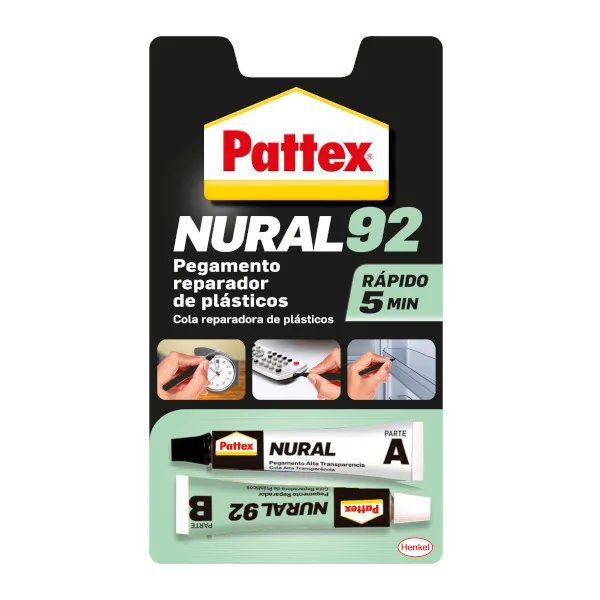 Adhesivo reparador plásticos pattex nural 92 22 ml