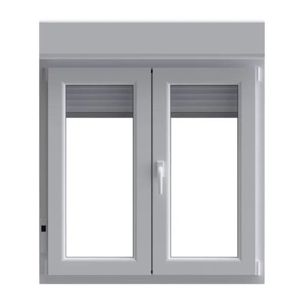 Ventana pvc oscilobatiente persiana blanco 6 cámaras 137x120 cm geom