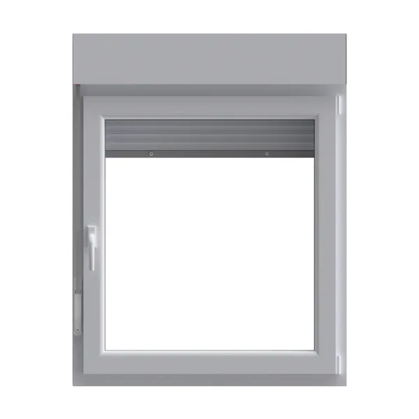 Ventana pvc oscilobatiente persiana blanco 117x80 cm