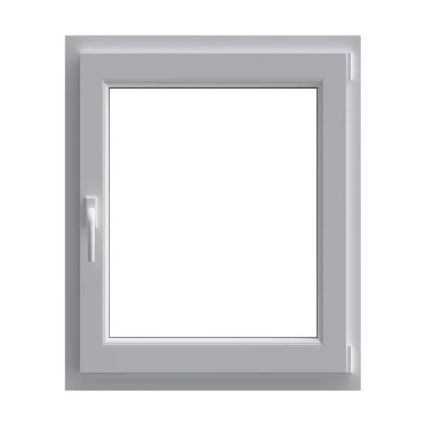 Ventana pvc oscilobatiente blanco derecha 100x80 cm