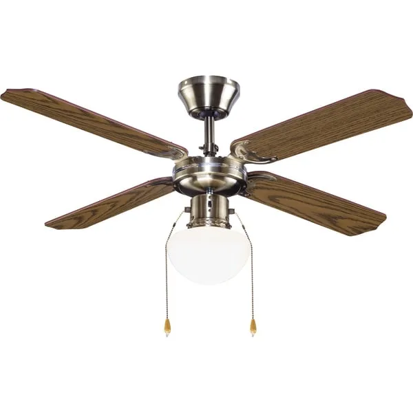 Ventilador de techo con luz jouvias 4 aspas 106 cm madera