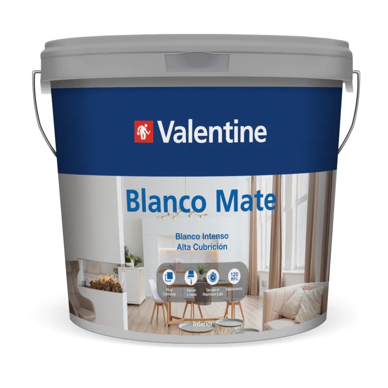 Pintura interior blanca valentine 4l