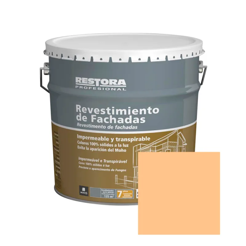 Revestimiento marfil fachadas restora profesional 4 l