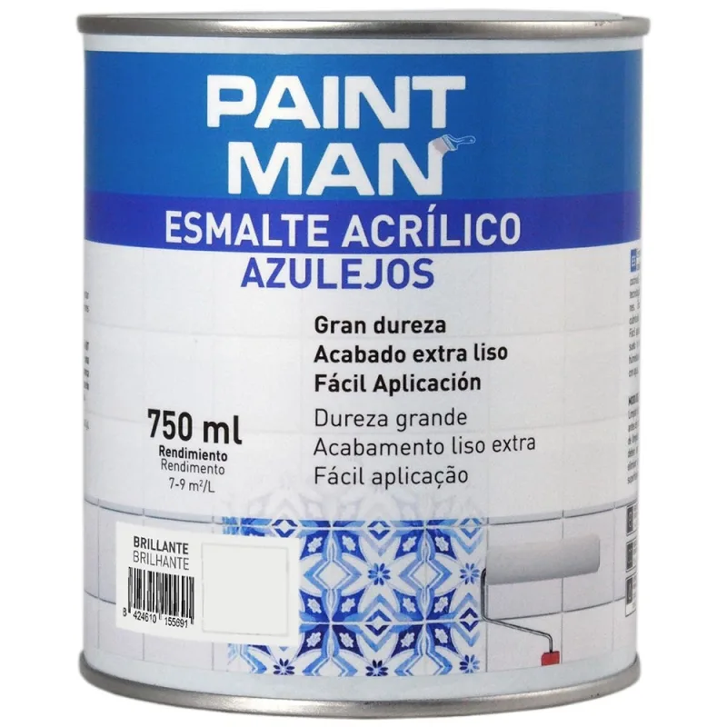 Esmalte acrílico azulejos brillante blanco paintman 750 ml