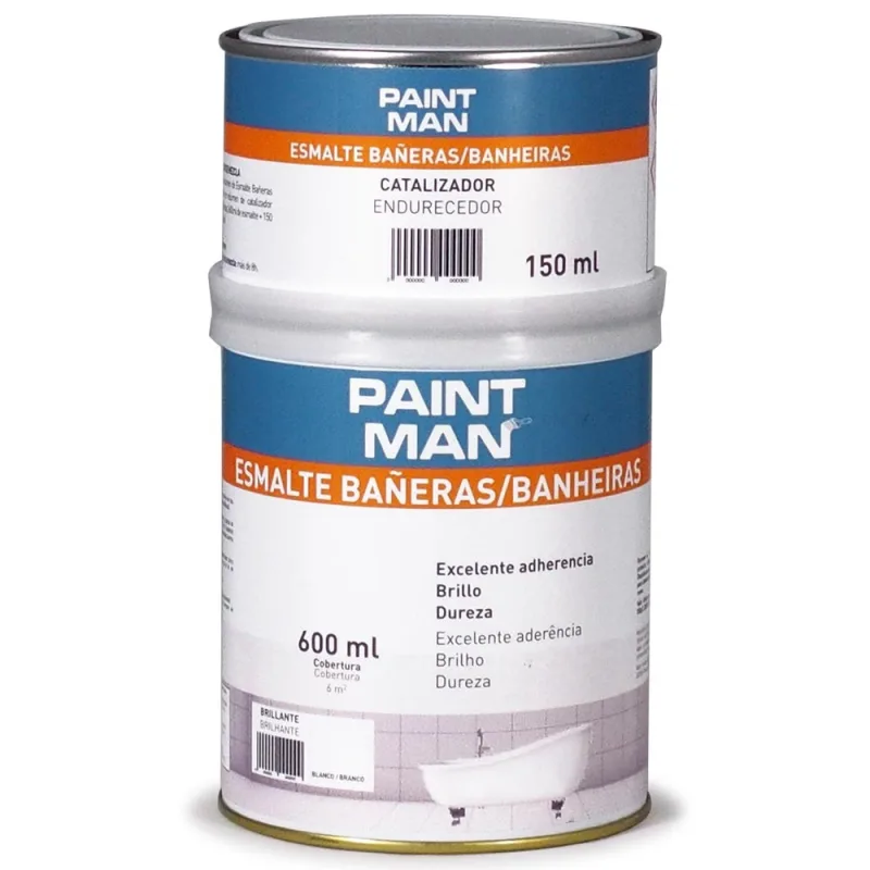 Kit esmalte bañeras brillante blanco paintman