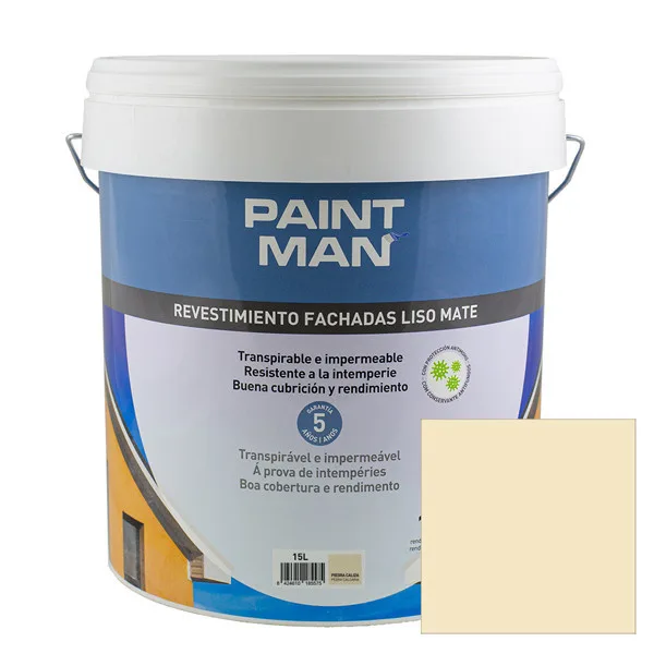 Revestimiento fachadas liso mate gris piedra paintman 15l