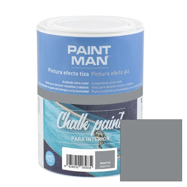 Pintura a la tiza chalk paint grafito 750ml