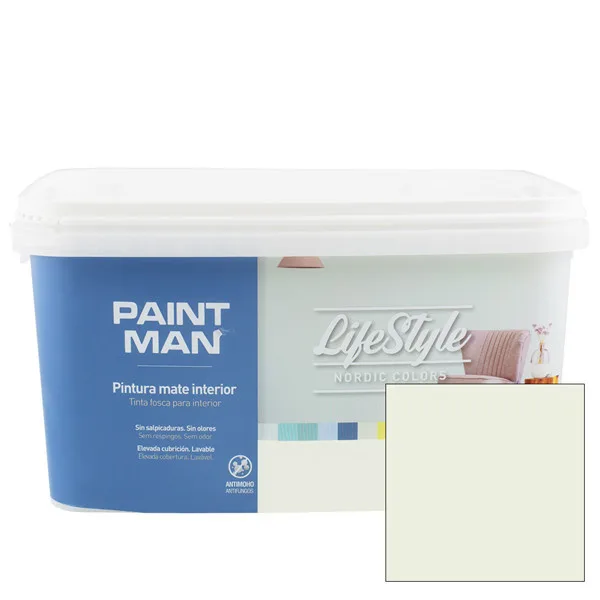 Pintura interior lifestyle nordic blanco nórdico 4 l paintman