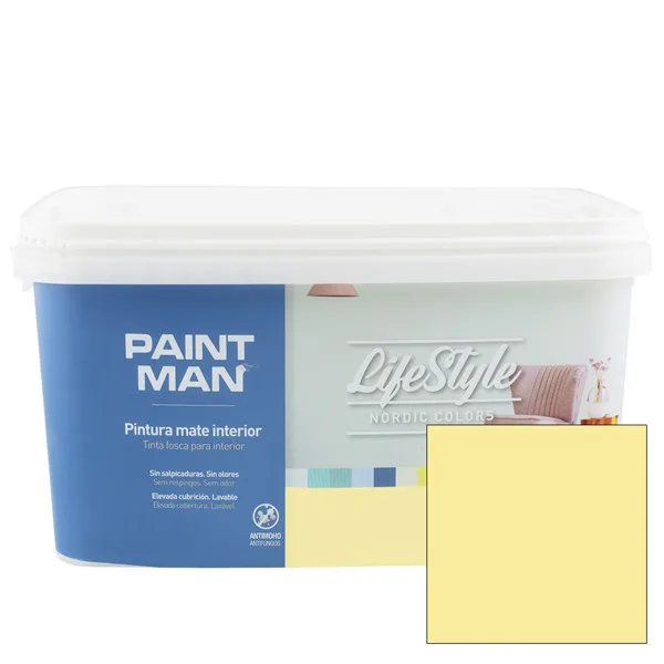 Pintura interior lifestyle nordic amarillo 4 l paintman