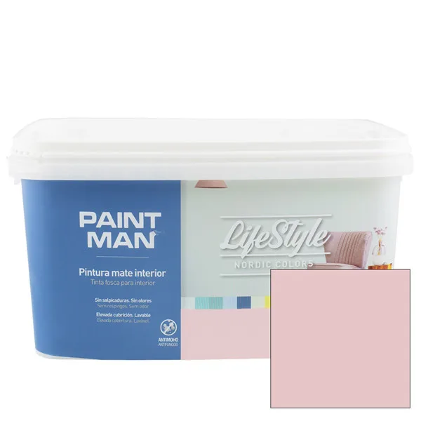 Pintura interior lifestyle nordic rosa peona 4 l paintman
