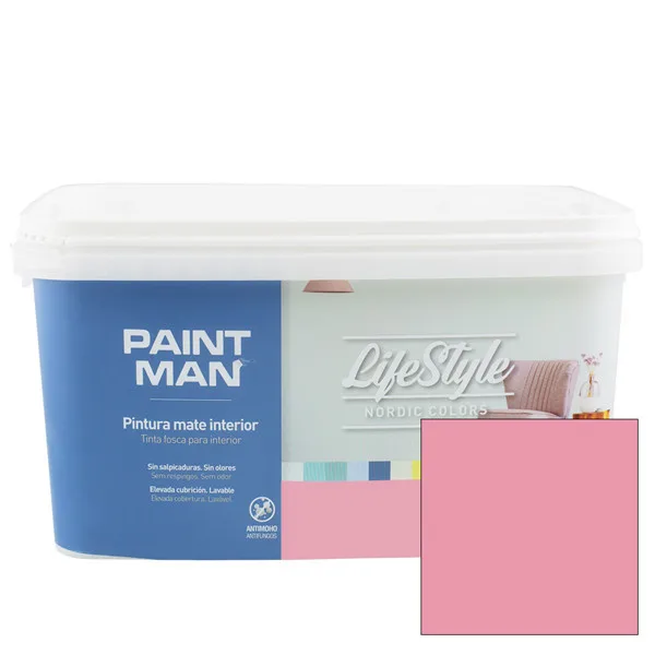 Pintura interior lifestyle nordic rosa frambuesa 4 l paintman