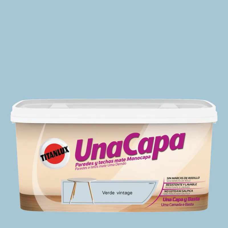 Pintura color una capa verde vintage 4l