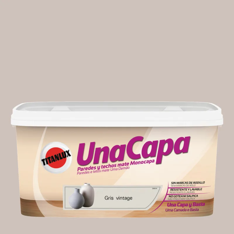 Pintura color una capa gris vintage 4l