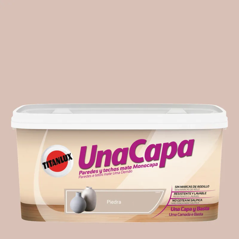 Pintura color una capa piedra 4l