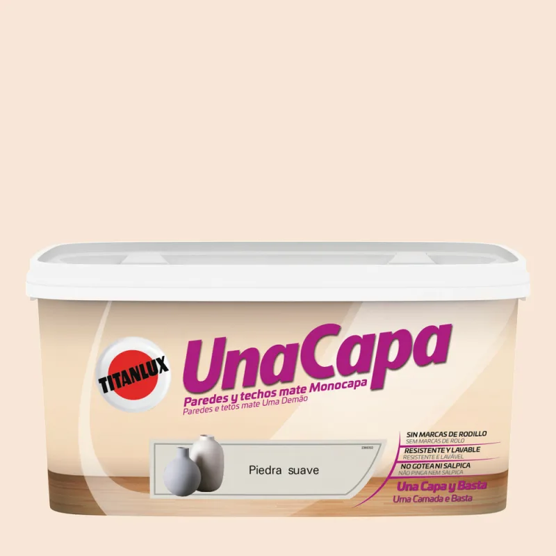 Pintura color una capa piedra suave 4l