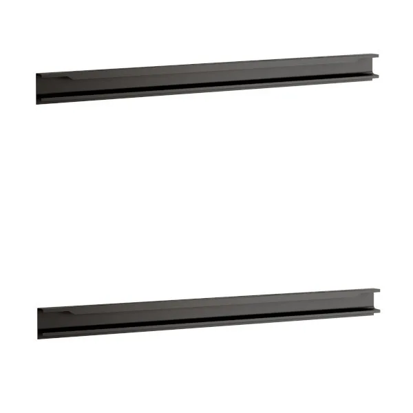Pack 2 tiradores negros para mueble line 80cm