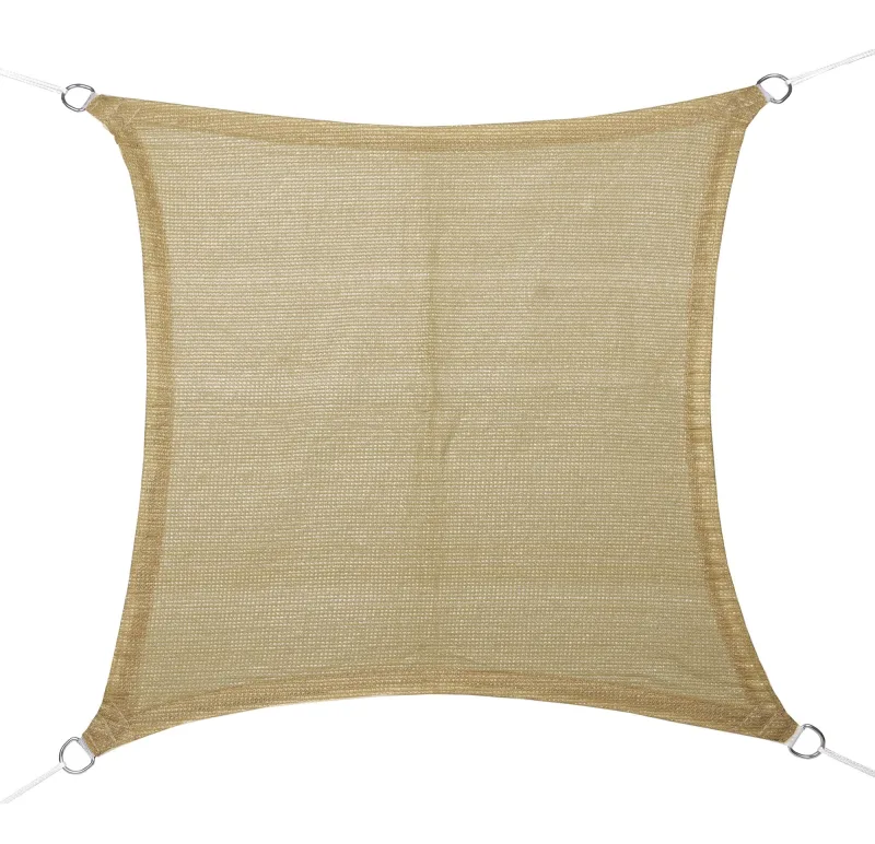 Toldo vela cuadrado beige 5x5m