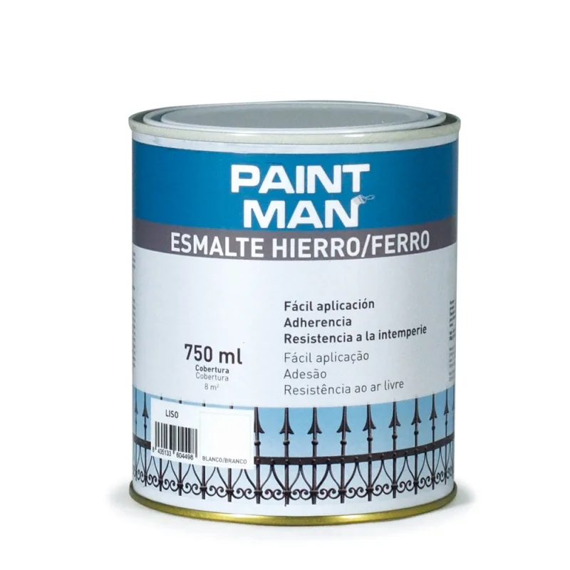 Esmalte hierro liso blanco brillante paintman 750 ml