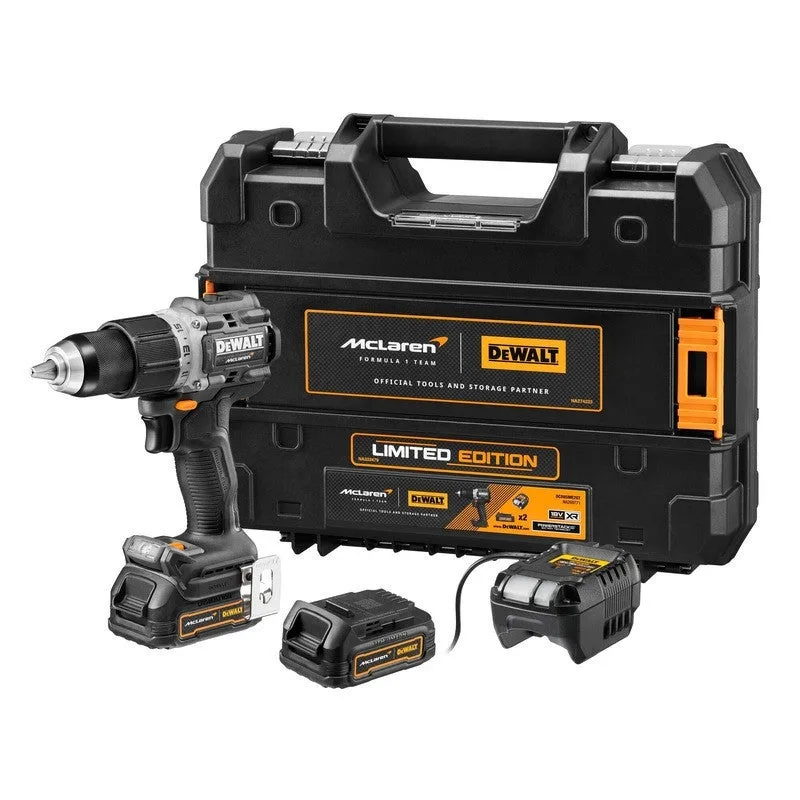 Dewalt taladro de impacto inalámbrico dcd85me2gt, 18volt, im mclaren design dcd85me2gt-qw