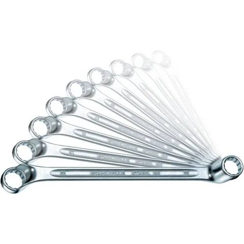 Stahl.juego llaves estr.codo 10 pz.1/4-15/16